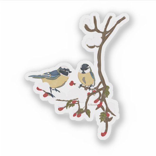 Sneeuwvogels Sticker (Voorkant)