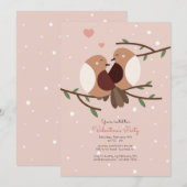 Sneeuwvogels Uitnodiging (Voorkant / Achterkant)