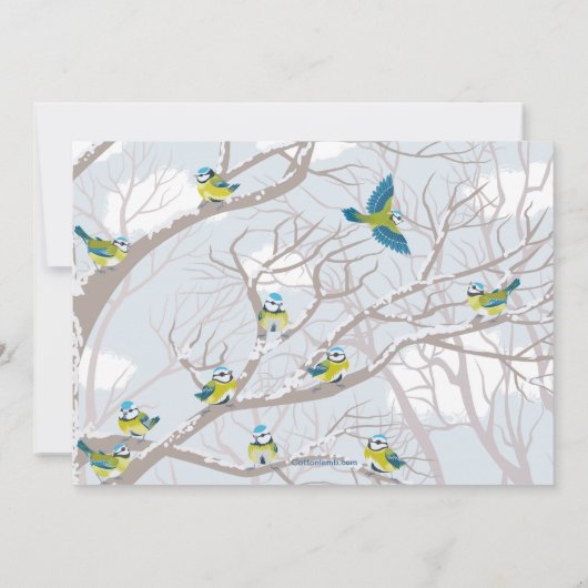 Sneeuwvogels Verplaatsende Aankondiging (Achterkant)