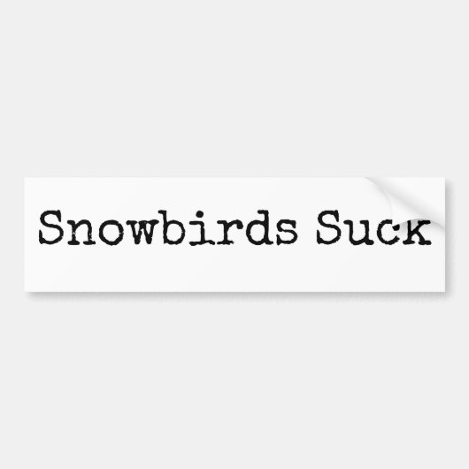 Sneeuwvogels zuigen bumpersticker (Voorkant)