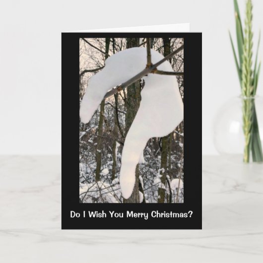 Sneeuwvraag over It Funny Christmas Kaart (Voorkant)