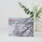 sneeuwvreugde briefkaart (Staand voorkant)