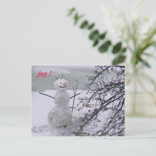 sneeuwvreugde briefkaart (Staand voorkant)