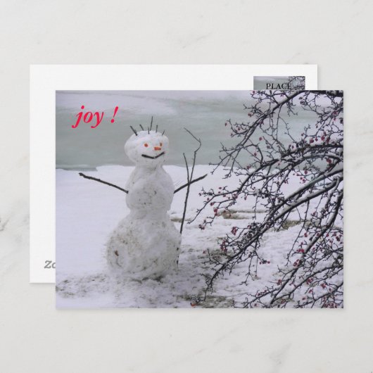 sneeuwvreugde briefkaart (Voorkant / Achterkant)