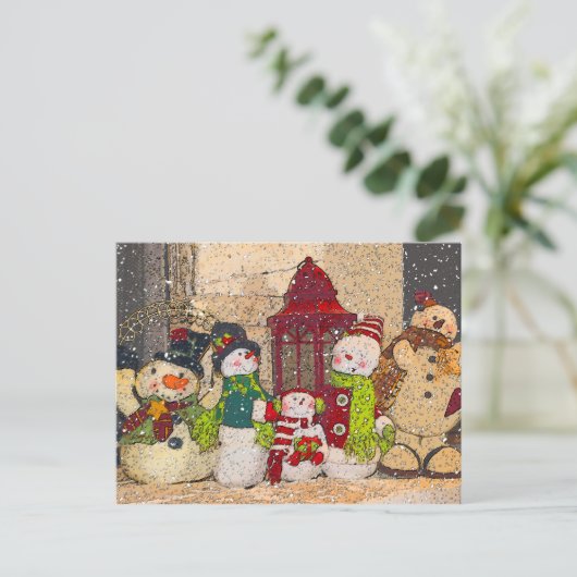 SNEEUWVRIENDEN BRIEFKAART (Staand voorkant)