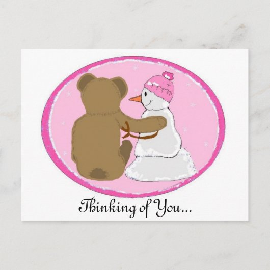 Sneeuwvrienden die je denken briefkaart (Voorkant)