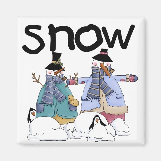Sneeuwvrienden Tshirts en cadeaus Magneet (Voorkant)