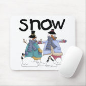 Sneeuwvrienden Tshirts en cadeaus Muismat (Met muis)