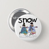 Sneeuwvrienden Tshirts en cadeaus Ronde Button 5,7 Cm (Voorkant /achterkant)