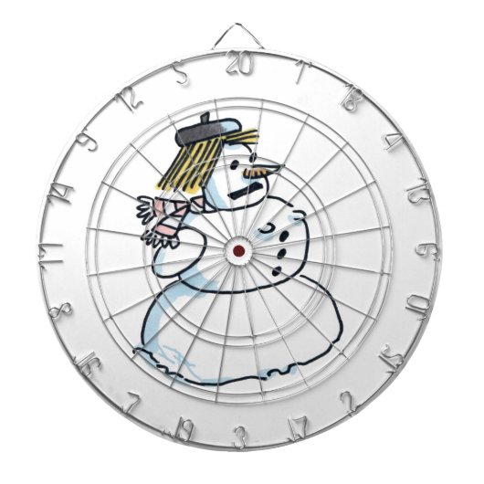 Sneeuwvrouw dartboard dartbord (Voorkant)
