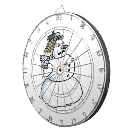 Sneeuwvrouw dartboard dartbord (Voorkant Rechts)