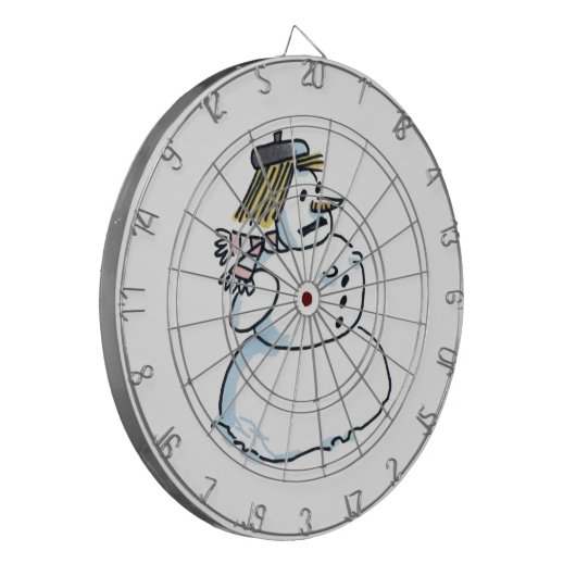 Sneeuwvrouw dartboard dartbord (Voorkant Links)