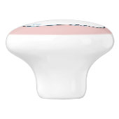 Sneeuwvrouw roze keramische knop (Zijkant)