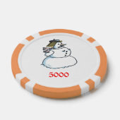 Sneeuwvrouw sinaasappel 5000 gestreepte pokerchip (Enkel)