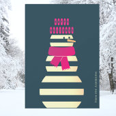 Sneeuwvrouw sneeuwman heeft hem haar kerst gegeven feestdagenkaart