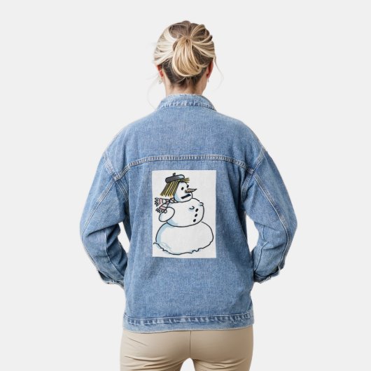 Sneeuwvrouw vrouwen denim jas denim jacket (Model)