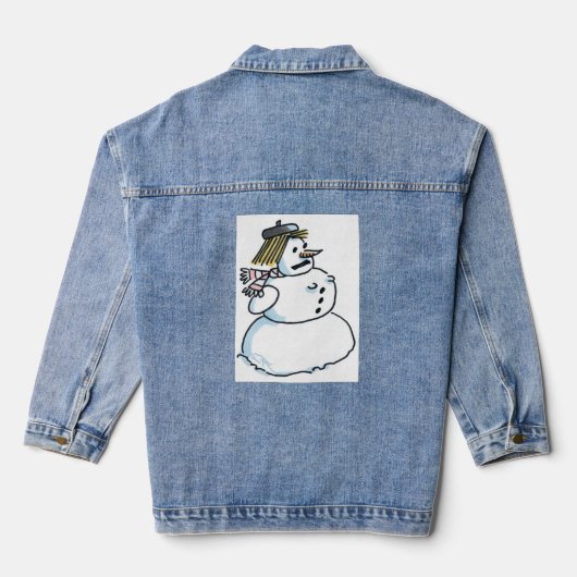 Sneeuwvrouw vrouwen denim jas denim jacket (Achterkant)