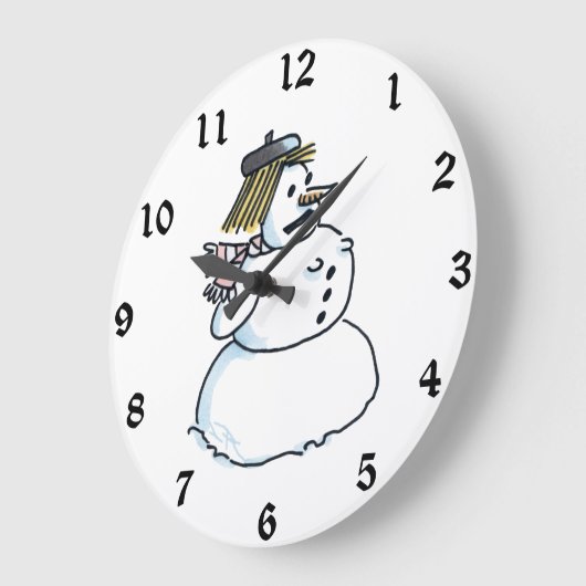 Sneeuwvrouw wandklok (Hoek)