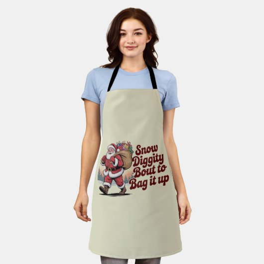 Sneeuwwaardigheid Bout om het op te pakken 90s Chr Schort (Gedragen)