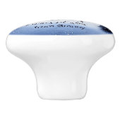 Sneeuwwboten met kerst voelen een aangepaste naam keramische knop (Zijkant)