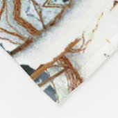 sneeuwweb fleece deken (Hoek)