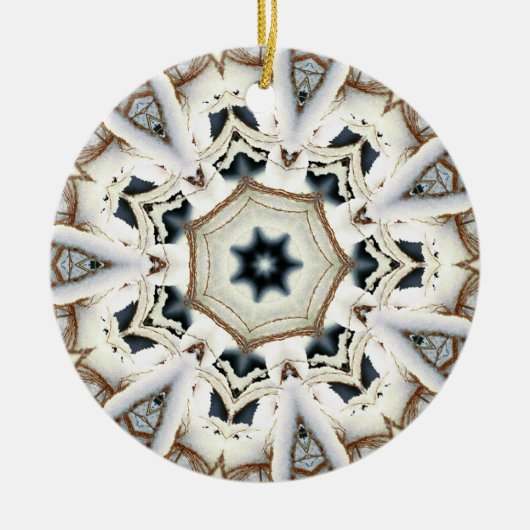 sneeuwweb keramisch ornament (Voorkant)