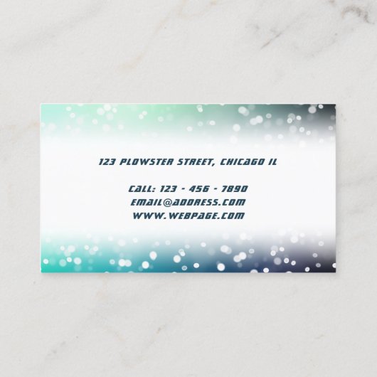 Sneeuwweerafbeelding Visitekaartje (Achterkant)