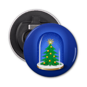 sneeuwWereldbol Button Flesopener