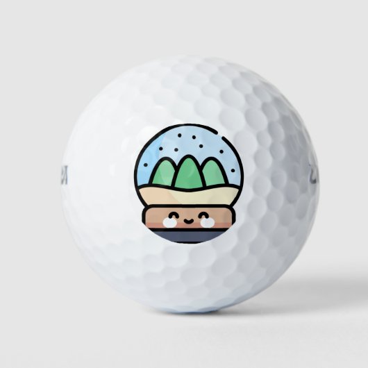 sneeuwwereldbol golfballen (Voorkant)