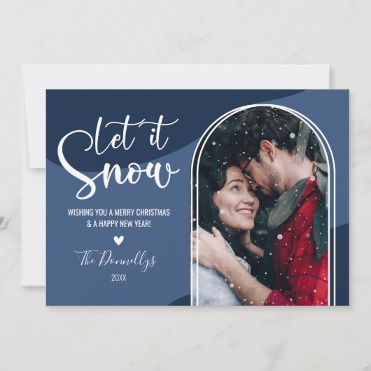 SneeuwWereldbol Kaart kerstfeestdag (Voorkant)