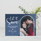 SneeuwWereldbol Kaart kerstfeestdag (Staand voorkant)