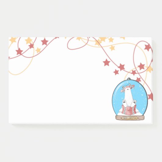 SneeuwWereldbol kerstpolaire Beren notities Post-it® Notes (Voorkant)