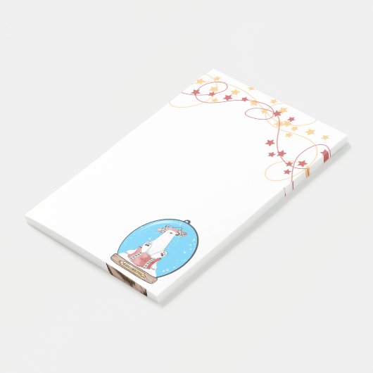 SneeuwWereldbol kerstpolaire Beren notities Post-it® Notes (Schuin)