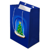 sneeuwWereldbol Medium Cadeauzakje (Voorkant Gekanteld)