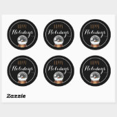 SneeuwWereldbol met House Happy Holiday Sticker (Vel)