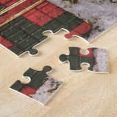 Sneeuwwereldbol met schattig Beer Legpuzzel (Zijkant)