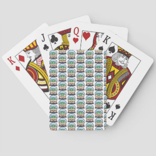 sneeuwwereldbol pokerkaarten