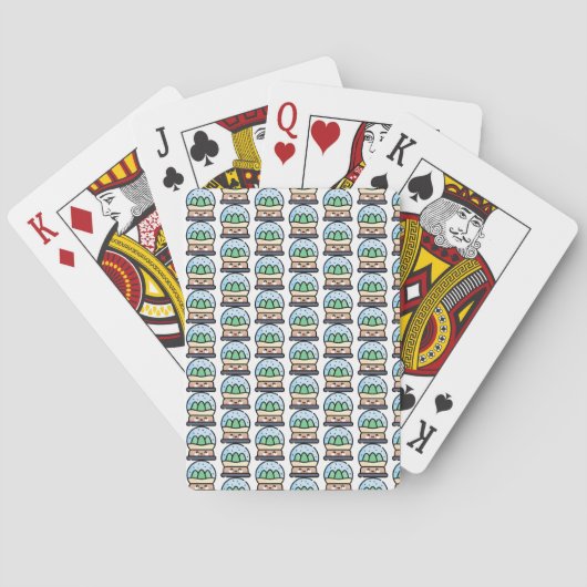 sneeuwwereldbol pokerkaarten (Achterkant)
