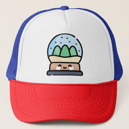 sneeuwwereldbol trucker pet (Voorkant)