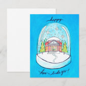 SneeuwWereldbol UVA Rotunda Notitiekaartje (Voorkant / Achterkant)