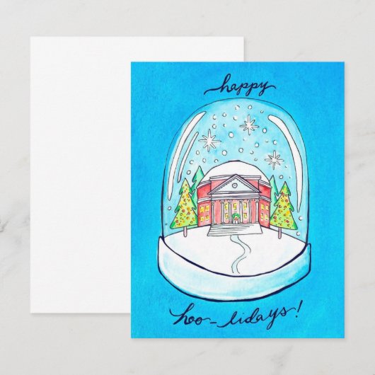 SneeuwWereldbol UVA Rotunda Notitiekaartje (Voorkant / Achterkant)