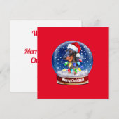 SneeuwWereldbol voor kerstfeestdagen Feestdagenkaart (Voorkant / Achterkant)