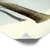 Sneeuwwerende bomen, straatlampjes, kerstmis en ni perfect poster (Hoek)