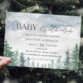 Sneeuwwinter Baby Het is koud buiten Baby shower Kaart