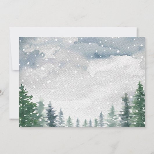 Sneeuwwinter Baby Het is koud buiten Baby shower Kaart (Achterkant)