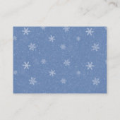 Sneeuwwinter Baby shower Boeken voor Baby Informatiekaartje (Achterkant)