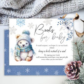Sneeuwwinter Baby shower Boeken voor Baby Informatiekaartje