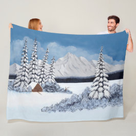 Sneeuwwinter Grote Fleece Dekbed Deken