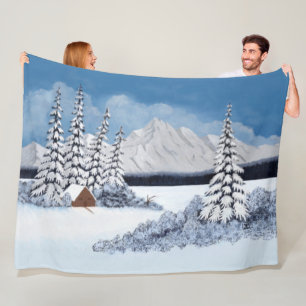Sneeuwwinter Grote Fleece Dekbed Deken