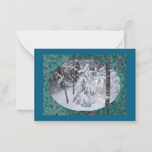 Sneeuwwinter in Minnesota Flat Note-kaarten Notitiekaartje (Voorkant)